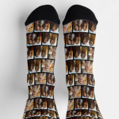 Chaussette 3 Collage photo - Motif décalé - Noir (Haut)