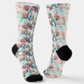 Chaussette 3D Pastel Marshmallows – Colorful Soft Sweets (Angulaire)