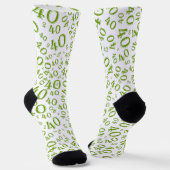 Chaussette 40e anniversaire Green Random Numéro Motif (Angulaire)