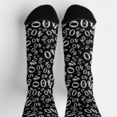Chaussette 40e anniversaire Noir/Blanc Random Numéro Motif (Haut)