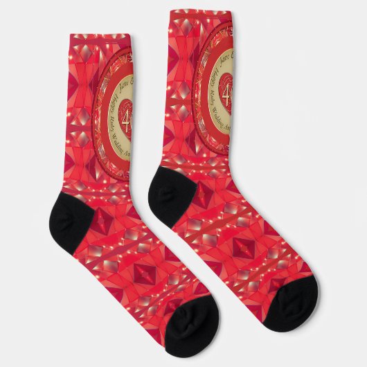 Chaussette 40e Anniversaire Rubis (Droite)