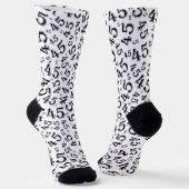 Chaussette 45e anniversaire noir/blanc Motif de numéro aléato (Angulaire)