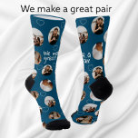 Chaussette 4 Collage De Photo Nous Faisons Une Grande Paire<br><div class="desc">4 Photo Collage Modèle Faites votre propre paire de chaussettes amusantes - avec les mots "nous fabriquons une grande paire" parfait pour les couples - chaussettes de Ricaso - Avec des détails de coeur d'amour épars - disponibles en différentes couleurs en magasin</div>
