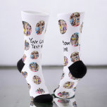 Chaussette 4 Collage photo et texte personnalisé<br><div class="desc">4 Photo Collage Modèle Faites votre propre paire de chaussettes amusantes - avec vos propres mots personnalisés,  parfait pour des idées cadeaux pour vous-même ou d'autres - chaussettes de Ricaso - disponibles en différentes couleurs en magasin,  sortir dans le style personnalisé</div>