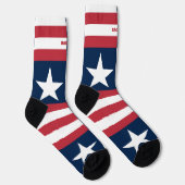 Chaussette 4 juillet Chaussettes rouges et bleues (Droite)