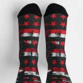 Chaussette 4 juillet Chaussettes rouges et bleues (Haut)