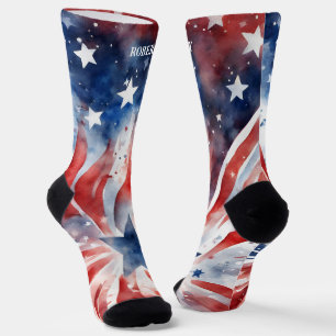 Chaussette 4 juillet Chaussettes rouges et bleues