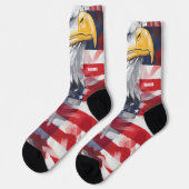 Chaussette 4 juillet Chaussettes rouges et bleues (Gauche)