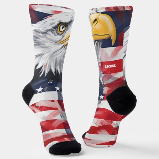 Chaussette 4 juillet Chaussettes rouges et bleues (Angulaire)