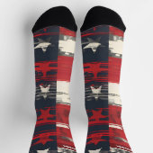 Chaussette 4 juillet Chaussettes rouges et bleues (Haut)