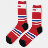 Chaussette 4 juillet rouge et bleu (Gauche)