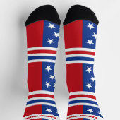 Chaussette 4 juillet rouge et bleu (Haut)