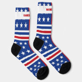 Chaussette 4 juillet rouge et bleu (Droite)