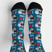 Chaussette 4 Photo Collage I Love You (Haut)
