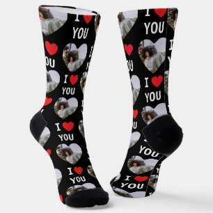 Chaussette 4 Photo Collage I Love You