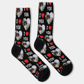 Chaussette 4 Photo Collage I Love You (Droite)