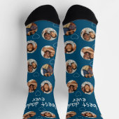 Chaussette 4 Photo Collage Meilleur Papa Jamais (Haut)