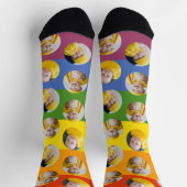 Chaussette 4 Photo Collage Modèle Rainbow Pride Chaussettes a (Haut)