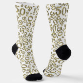 Chaussette 50e anniversaire Gold/White Numéro Motif (Angulaire)
