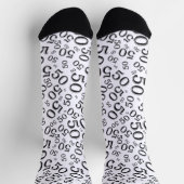 Chaussette 50e anniversaire noir/blanc Motif numérique (Haut)