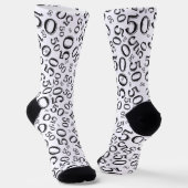 Chaussette 50e anniversaire noir/blanc Motif numérique (Angulaire)