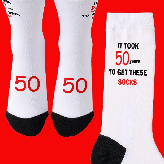 Chaussette 50th Birthday Socks Men Funny