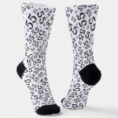 Chaussette 55e anniversaire noir/blanc Motif de numéro aléato (Angulaire)