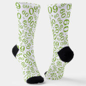 Chaussette 60e anniversaire Green Random Number Motif (Angulaire)