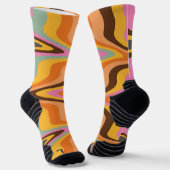Chaussette 60s Retro Tye Die les années 70 Hippy (Angulaire)