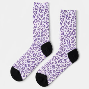 Chaussette 65e anniversaire Purple Random Numéro Motif