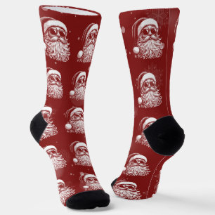 Chaussette 67 Meme Drôle de Père Noël dit Six Sept Noël