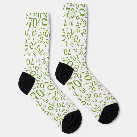 Chaussette 70e anniversaire Green Random Number Motif (Droite)