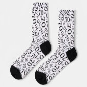 Chaussette 70e anniversaire noir/blanc Motif de numéro aléato (Gauche)