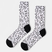 70e anniversaire noir/blanc Motif de numéro aléato
