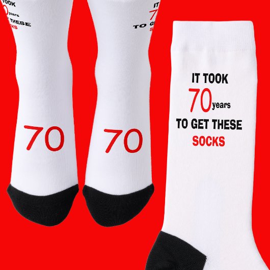 Chaussette 70th Birthday Socks Men Funny