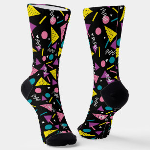 Chaussette 80 Noir et rétro