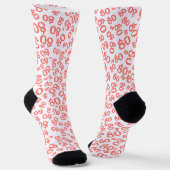 Chaussette 80e anniversaire Coral Random Numéro Motif (Angulaire)