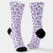 Chaussette 80e anniversaire Purple Random Numéro Motif (Angulaire)