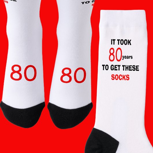 Chaussette 80th Birthday Socks Men Funny