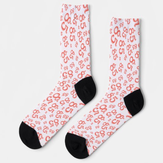 Chaussette 85e anniversaire Coral Random Numéro Motif (Gauche)