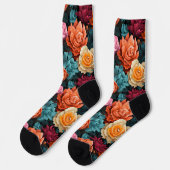 Chaussette #8 Chaussettes d'équipage à motifs floraux (Gauche)