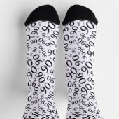 Chaussette 90e anniversaire Noir/Blanc Random Numéro Motif 90 (Haut)