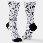 Chaussette 90e anniversaire Noir/Blanc Random Numéro Motif 90 (Angulaire)