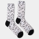 Chaussette 90e anniversaire Noir/Blanc Random Numéro Motif 90 (Droite)