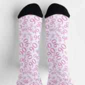 Chaussette 90e anniversaire Pink Random Numéro Motif 90 (Haut)