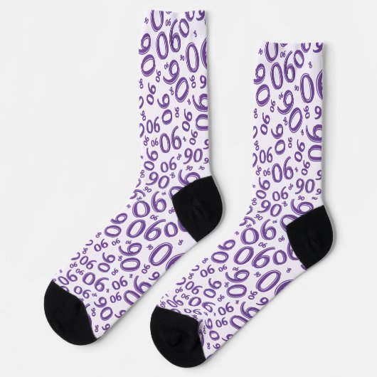 Chaussette 90e anniversaire Purple Random Numéro Motif (Gauche)