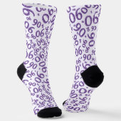 Chaussette 90e anniversaire Purple Random Numéro Motif (Angulaire)