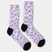 Chaussette 90e anniversaire Purple Random Numéro Motif (Droite)