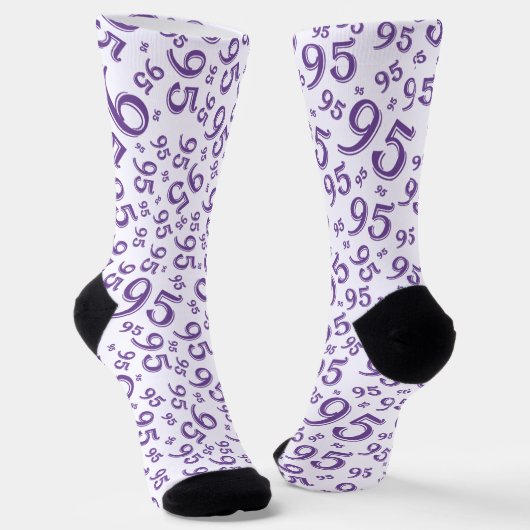Chaussette 95e anniversaire Purple Random Numéro Motif (Angulaire)