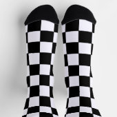 Chaussette à damiers blanc et noir (Haut)